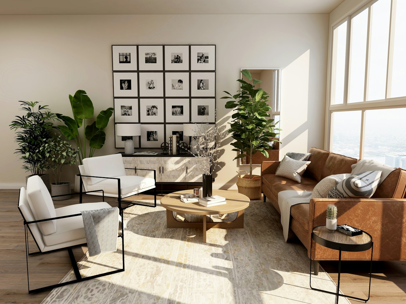 Bright living space walkthrough