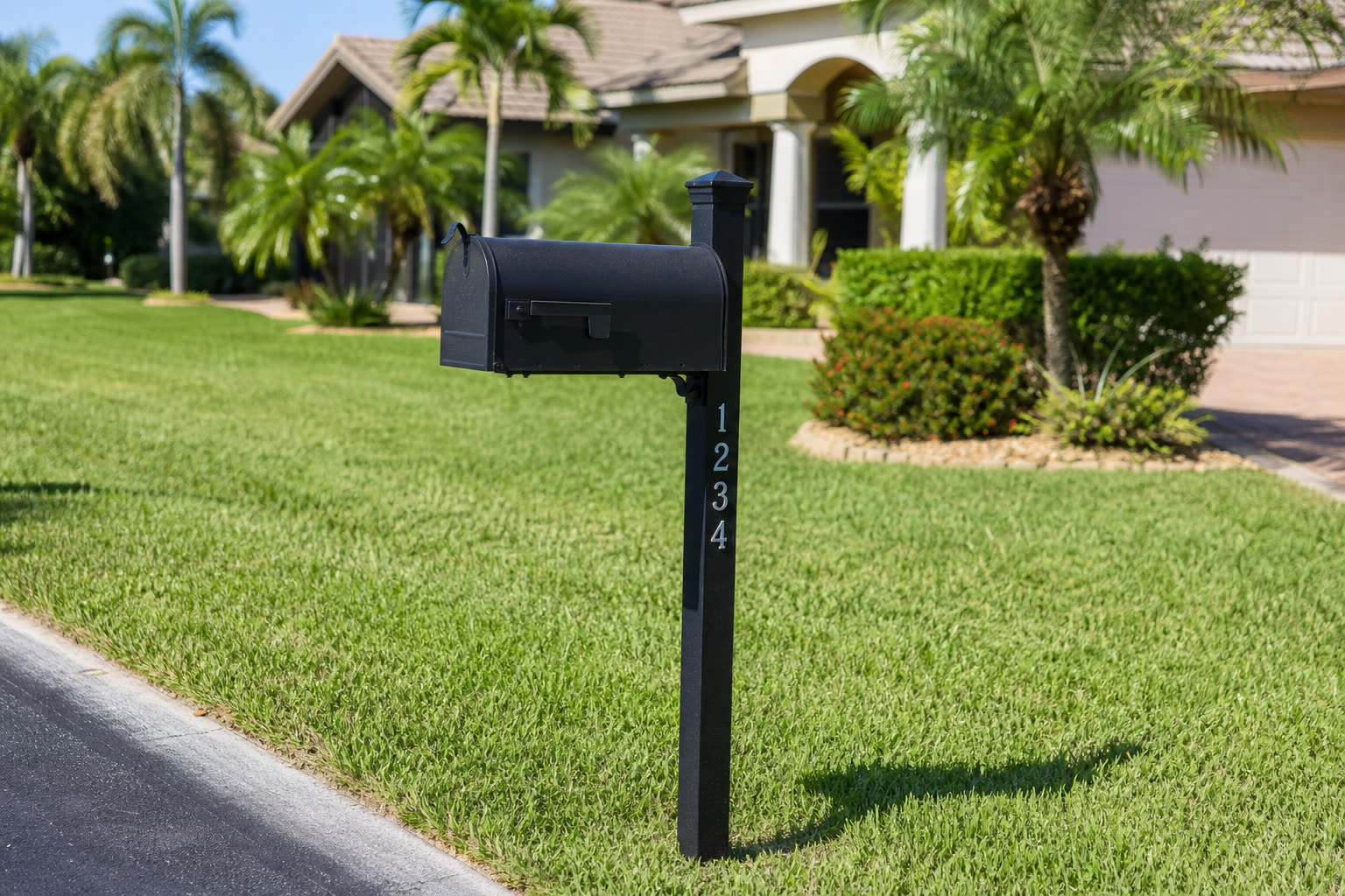 The Classic — traditional decorative mailbox and post